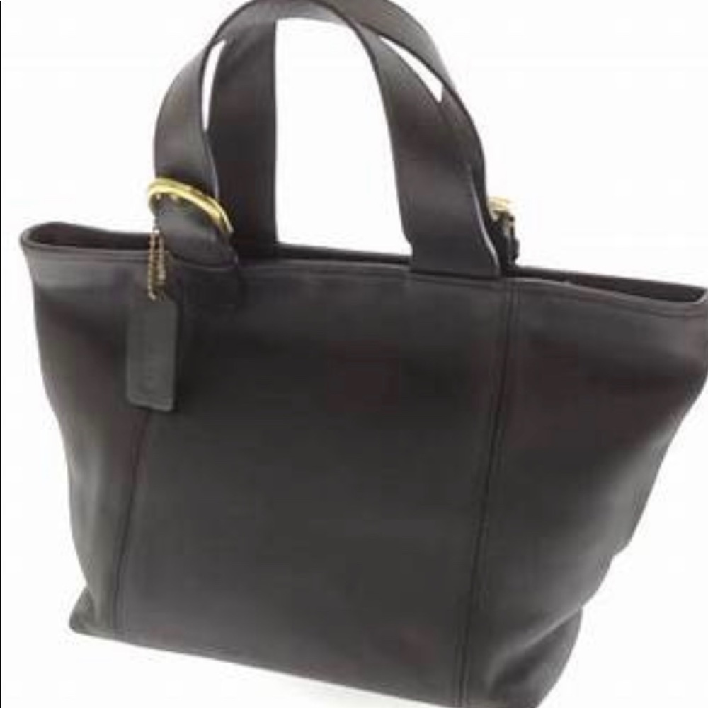 Coach vintage black leather tote